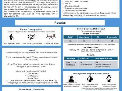 Single Point of Access: Senior Clinician at Triage Point poster preview image