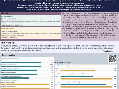 Teaching Medical Students to Manage Clinical Complexity and Assess Function in Older Adults poster preview image